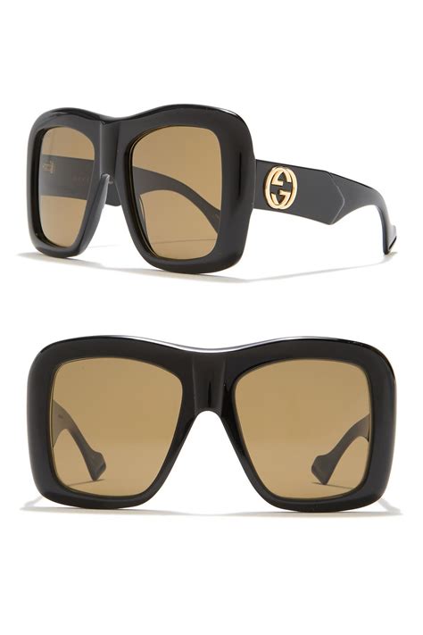 gucci oversized square sunglasses|gucci minimal 54mm square sunglasses.